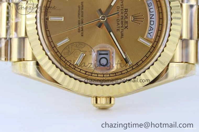 Bracelet YG 40mm Steel 904L 1:1 on YG TWF Dial Edition A2836 Best Crystal Date YG Day 0311